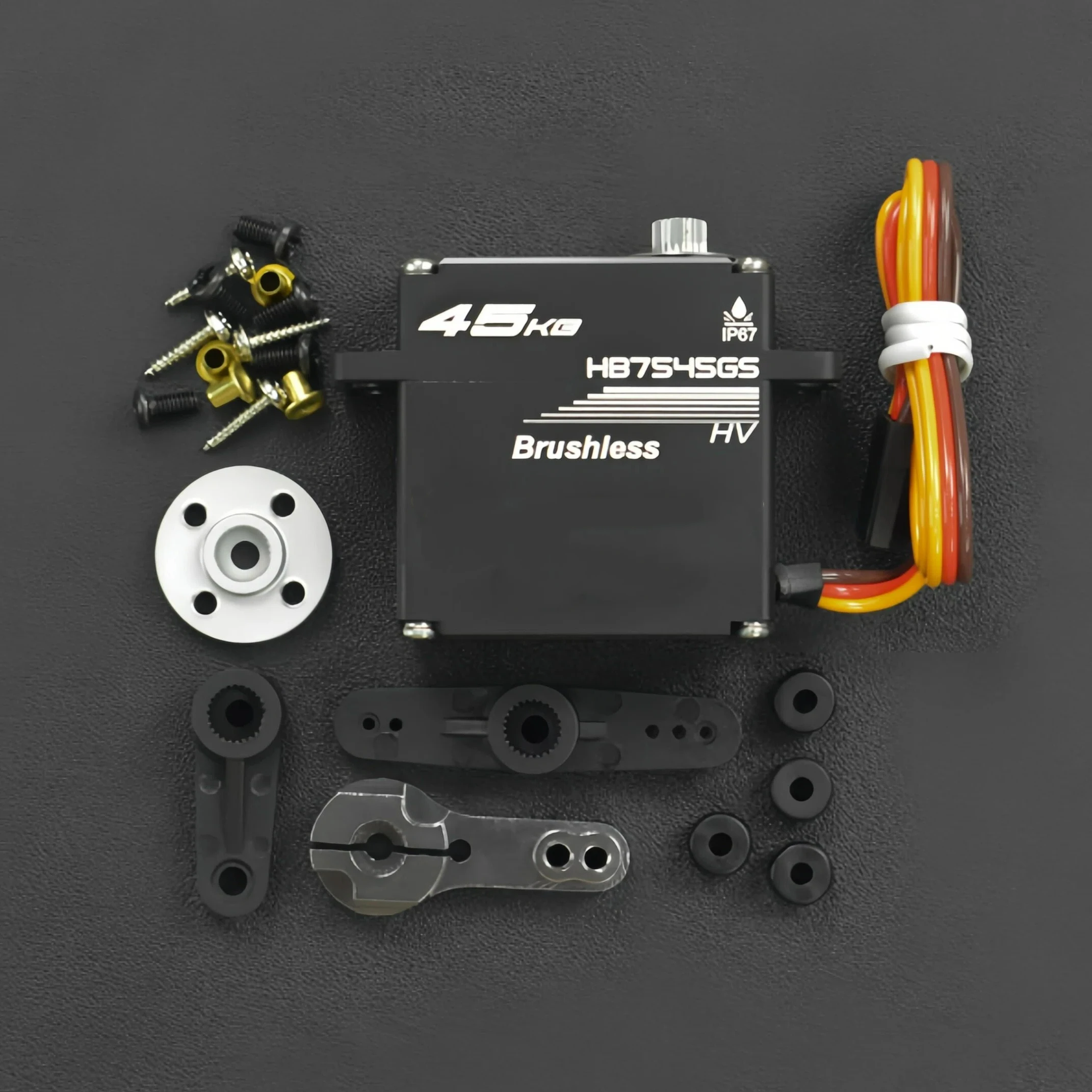 

45KG High Torque Waterproof Brushless Servo Full Metal Gear IP67 180° for Robot Arm RC Boat