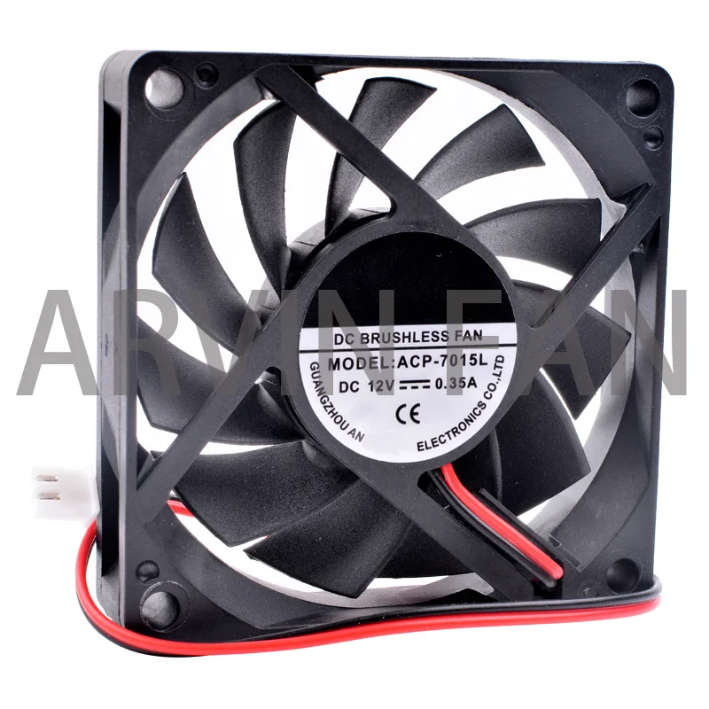 

Brand New Original 7cm 70mm 70x70x15mm DC12V 0.35A ACP-7015L High-volume Cooling Fan CPU And Charger Power