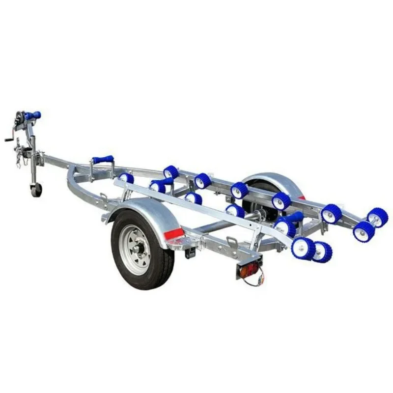 Rubber boat assault boat trailer frame, fiberglass rescue boat trailer