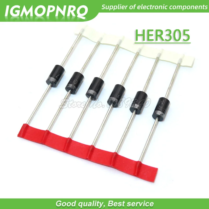20PCS HER305 305 DO-27 Ultrafast Recovery Fast Rectifier Diode 3A 500V New Original Free Shipping