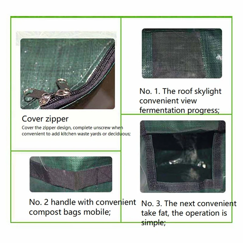 1 PCS The New Fermentation Waterproof Bag Manure Compost Kitchen Waste Bags Melons Leaves Fertilizer 35 X 60Cm