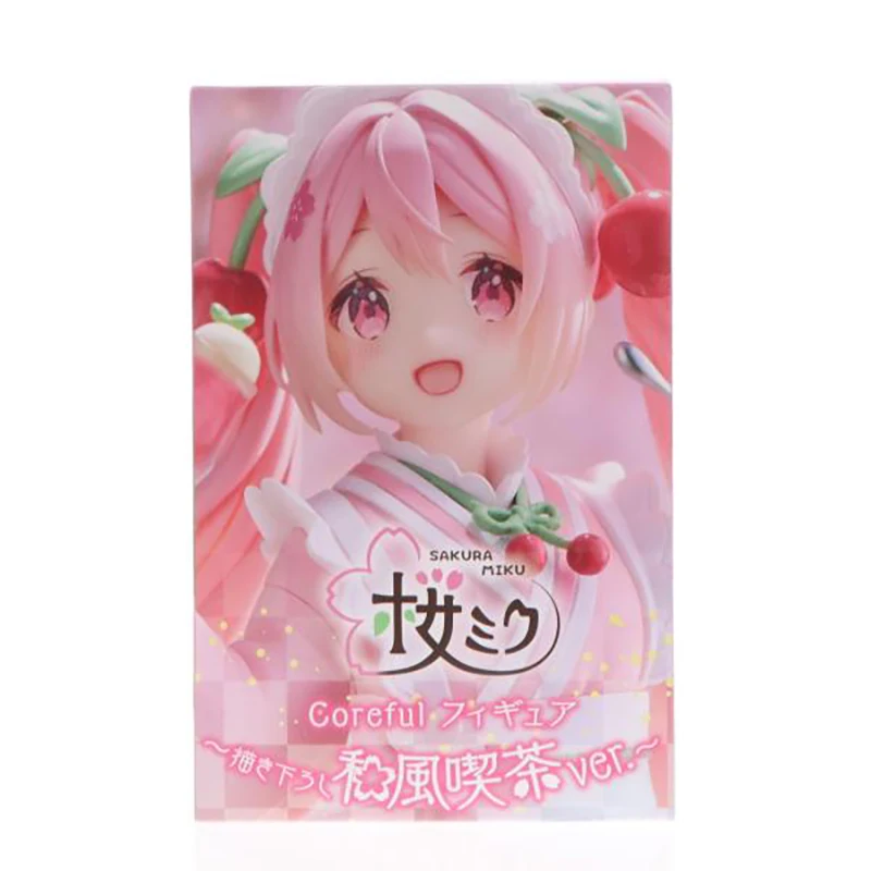 In Stock TAiTO Coreful Hatsune Miku Sakura Miku Wafuu Kissa Maid Ver. PVC 18CM Anime Action Figures Model Collection Toy