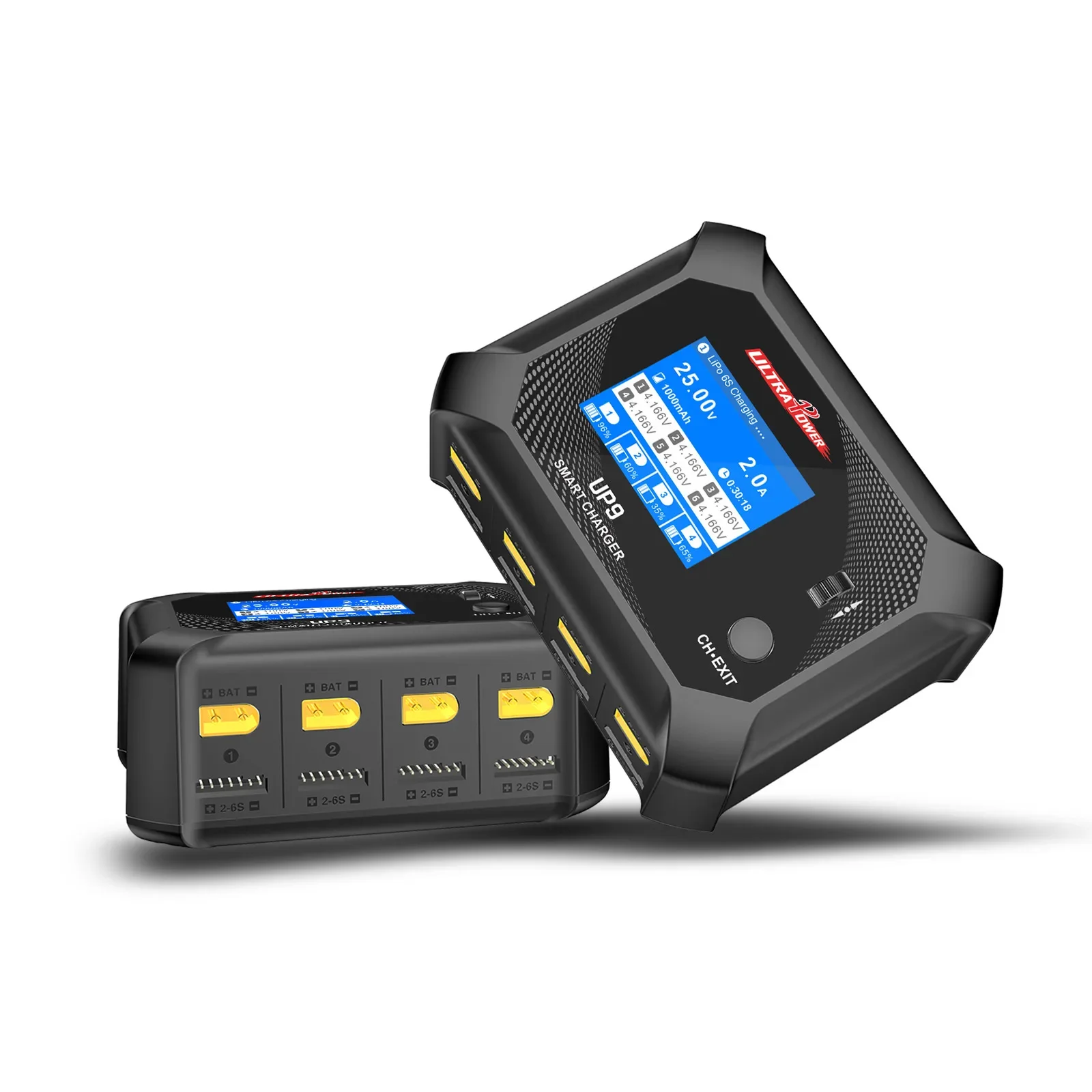 UltraPower UP9 Smart Blance Charger Discharger AC 100W DC 200W LCD 4Ch Charger for 1-6S LiPo/LiHV/LiIon/LiFe Battery RC Model