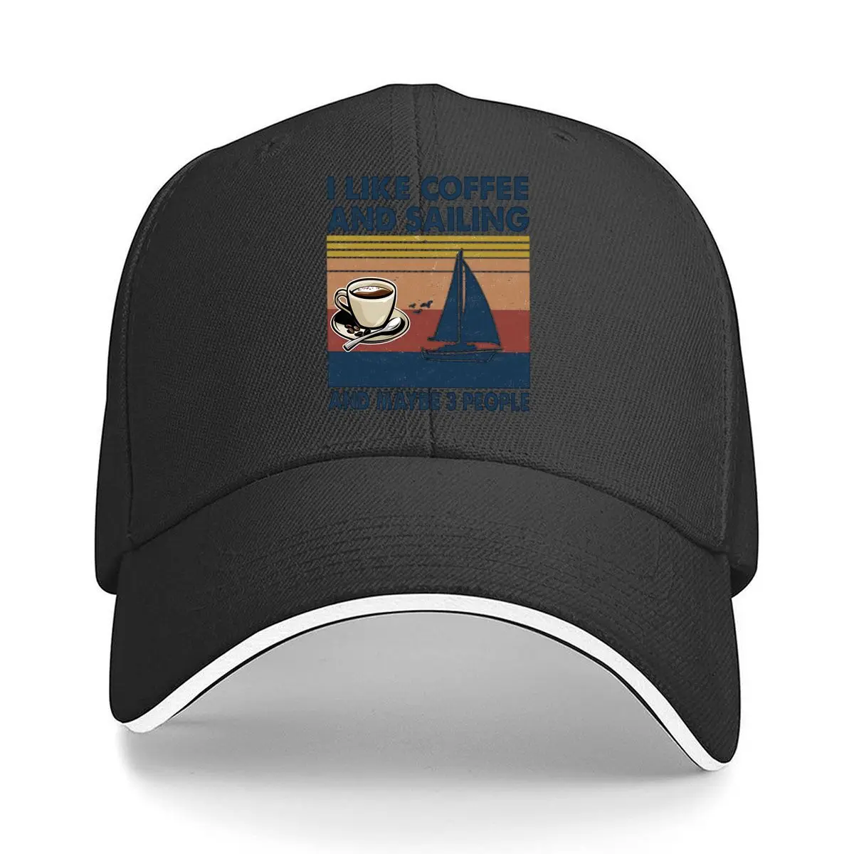 

Coffee Sailing - Playful, Lifestyle - Themed Design Sandwich Baseball Cap