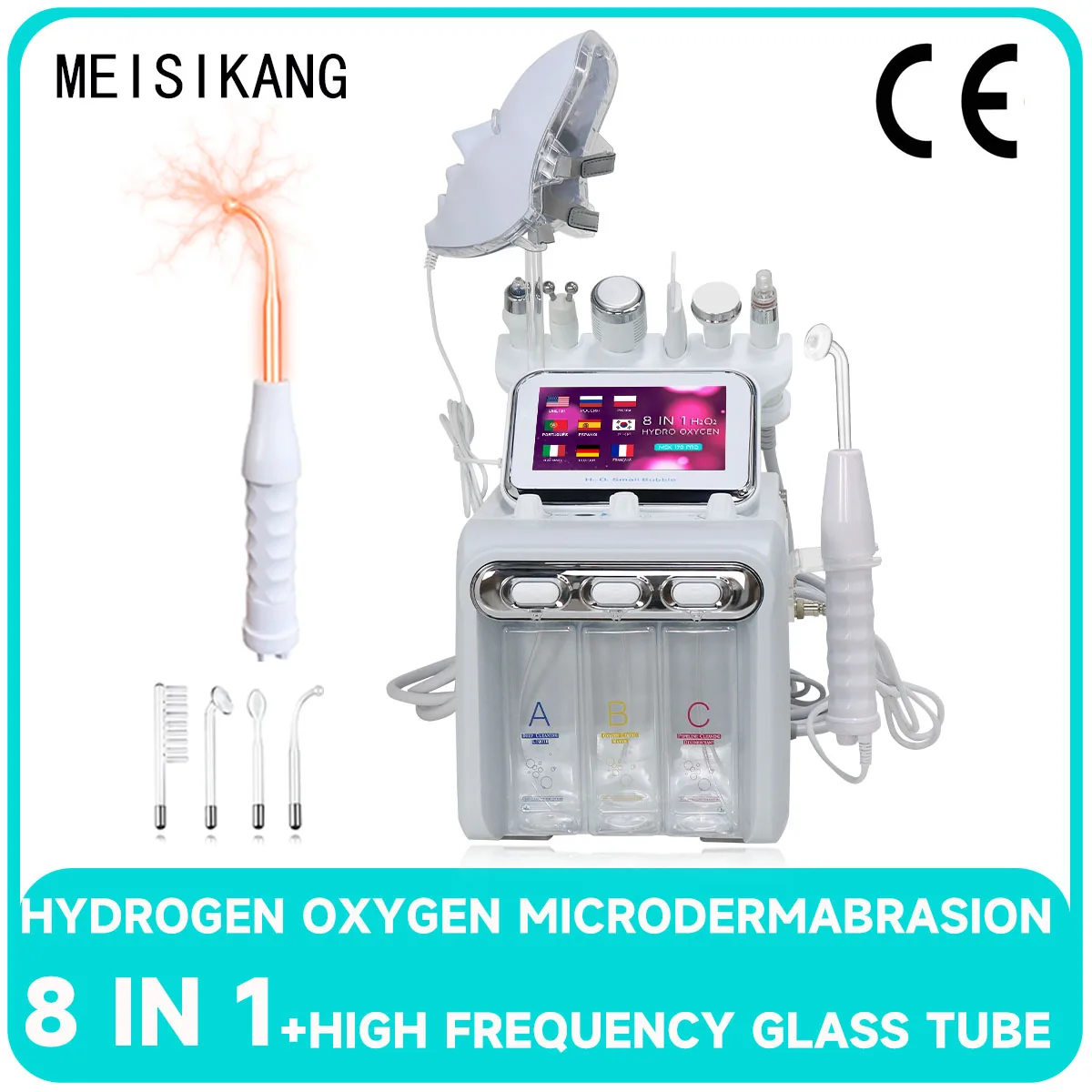 MEISIKANG Hydrogen purification Device Beauty Salon h2o2 Hydropeeling Aqua Facial Cleansing Bubble Machine