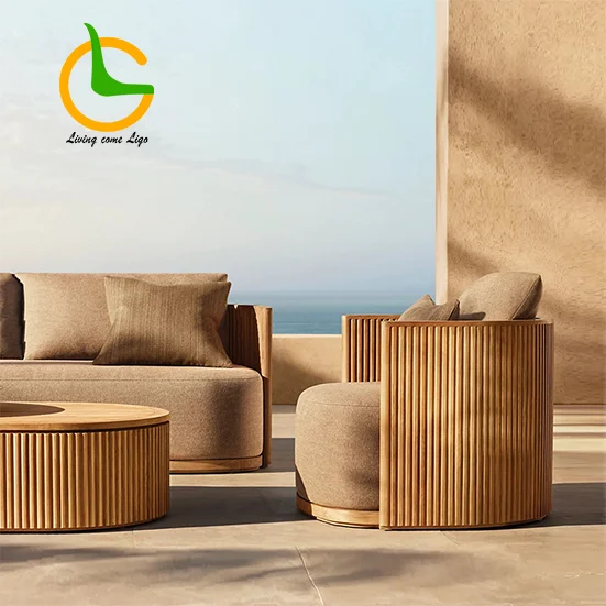 Luxury L-shaped Teak Wood Outd - Outdoor Furniture Teak recension och pris