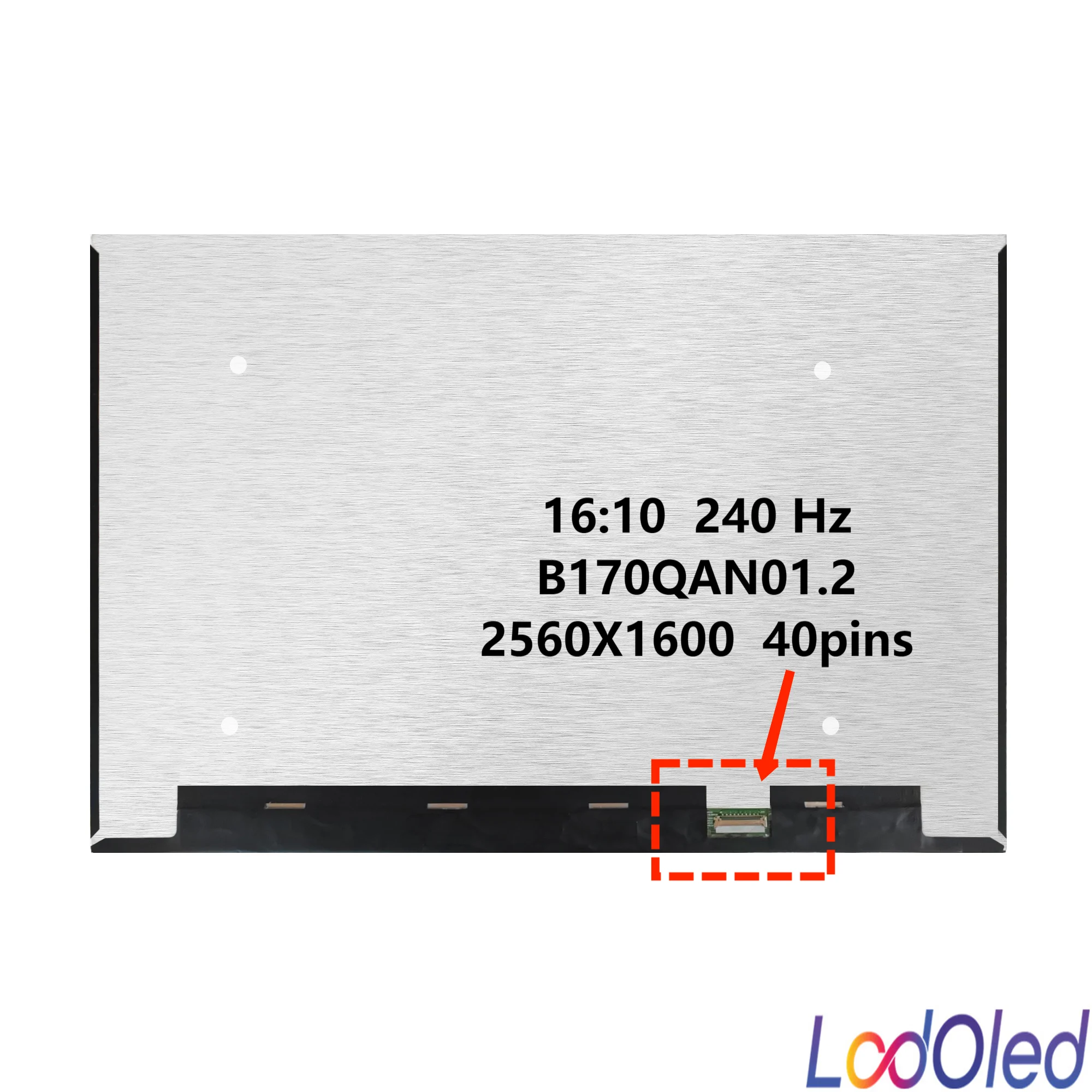 Imagem -02 - Tela Lcd Led Ips Painel de Matriz para Msi Raider sem Toque 40 Pinos Wqxga 16:10 240hz 2560x1600 Ge78hx B170qan01.2