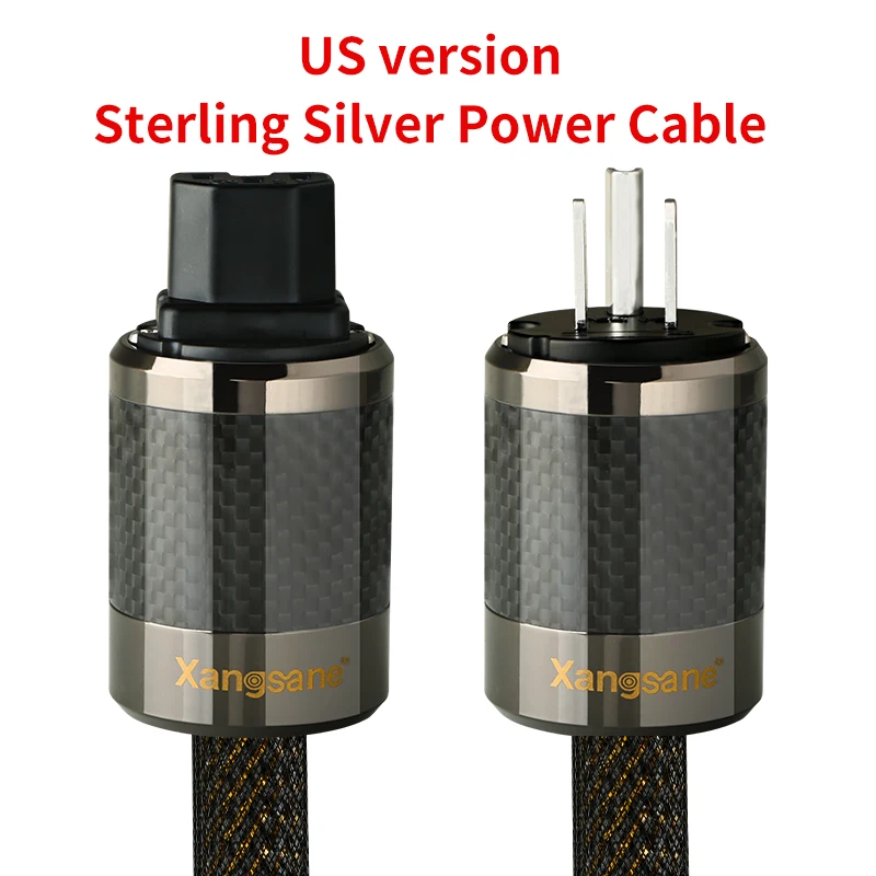 Xangsane hochreines reines silbernes Hifi-Stromkabel CD-Gerät Front bühnen verstärker US/EU-Verbindungs kabel 3