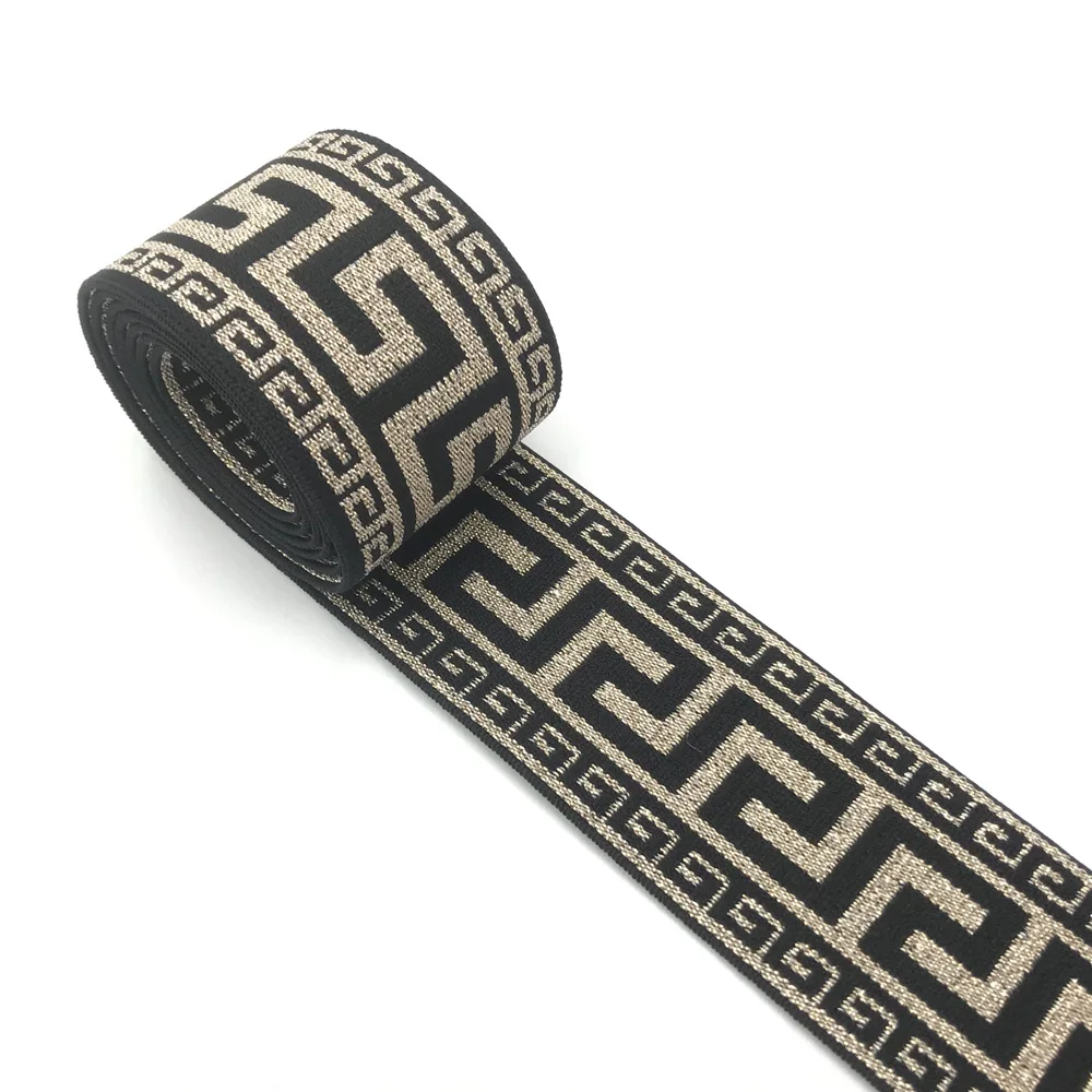 2 mt/los 27/40mm Herz Stern Leopard Glitter Silber Elastische Bands Jacquard Elastische Band Für Bekleidungs Hosen DIY Nähen Zubehör – Detail 7