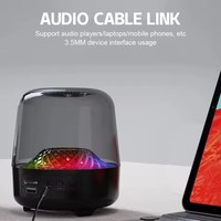 New Sound Box Bluetooth Speaker Subwoofer Colorful Glass Home Speaker Night Lamp High Volume Wireless Computer Speaker Customize
