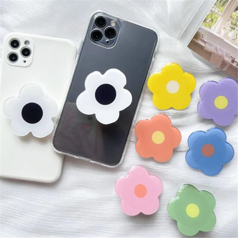 

PVC Flower Expanding Stand Grip Mount Mobile Phone Holder Socket Fold Smartphones Pocket Desktop Bracket Phone Stand Holder