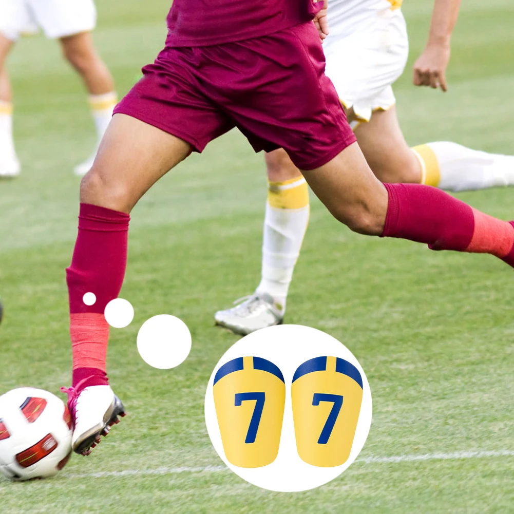 1 Pasang Pelindung Kaki Penyerap Guncangan Tahan Aus Pelindung Kaki Papan Shank Latihan Sepak Bola Ringan untuk Sepak Bola