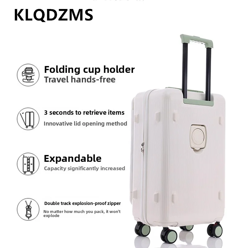 KLQDZMS حقيبة عالية الجودة 20 "22" 24 "26" 28 "30 بوصة الجانب افتتاح الصعود صندوق سعة كبيرة حقيبة تروللي بعجلات المتداول الأمتعة #1