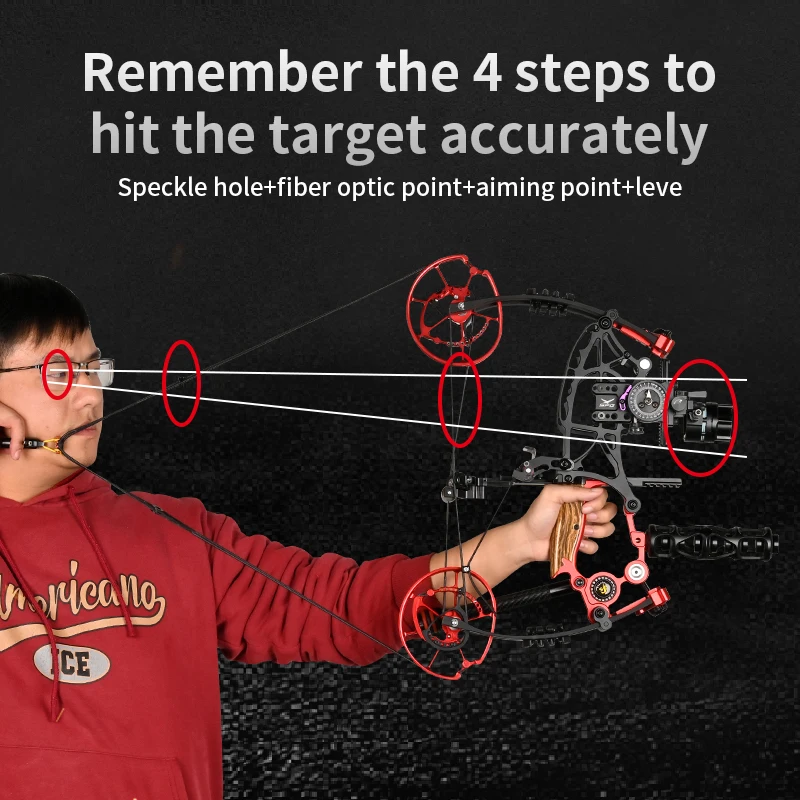 STARCN Компактный ATA для стрельбы из лука, вес 17,5 дюйма, 45–70 фунтов, стрелы для отдыха, рыбалки, охоты и стальные шарики, блочный лук двойного назначения