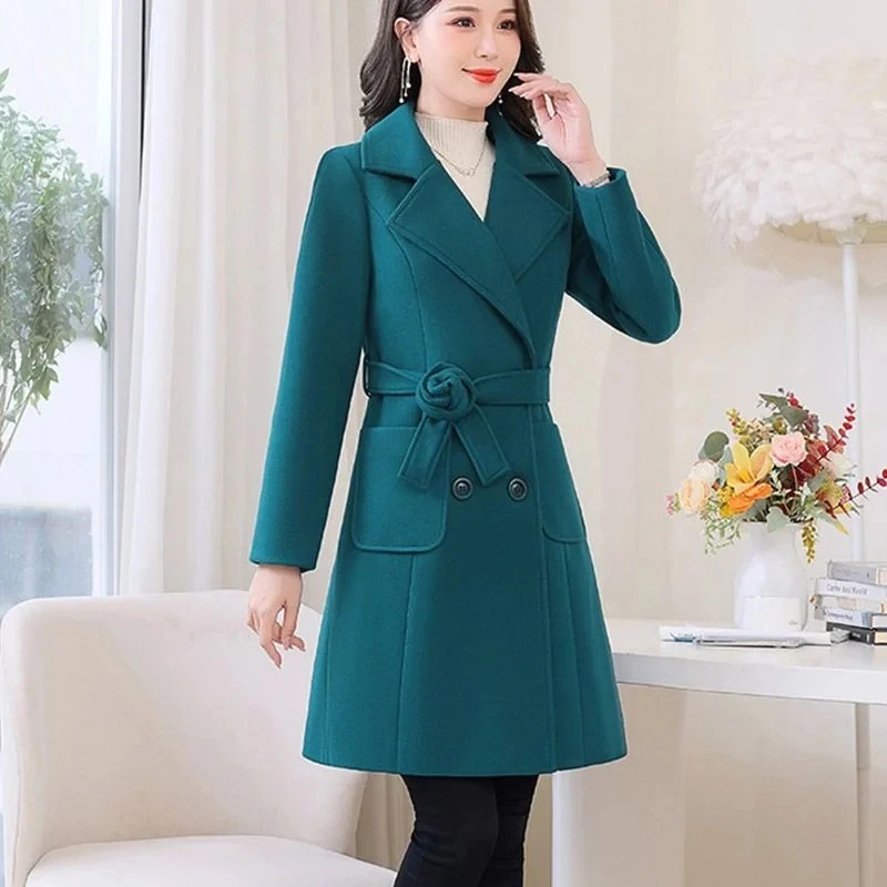 

Новинка, шерстяное пальто, женская дикая куртка средней длины, осенне-зимняя верхняя одежда из хлопка с подкладкой Nizi, женское высококачественное пальто, верхняя одежда