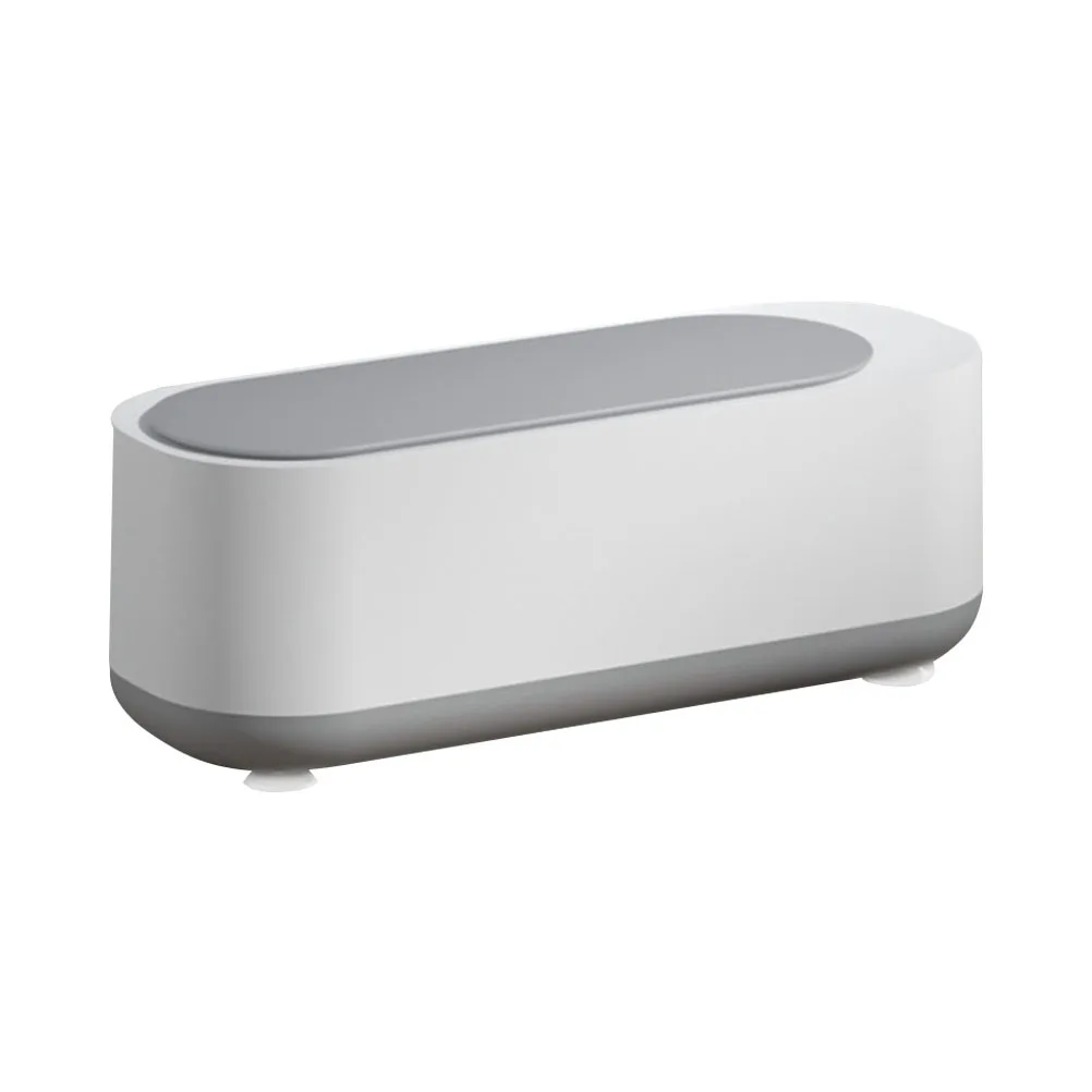 Limpiador de gafas eléctrico, máquina de limpieza de gafas ultrasónica portátil blanca para joyería, anillos, brochas de maquillaje