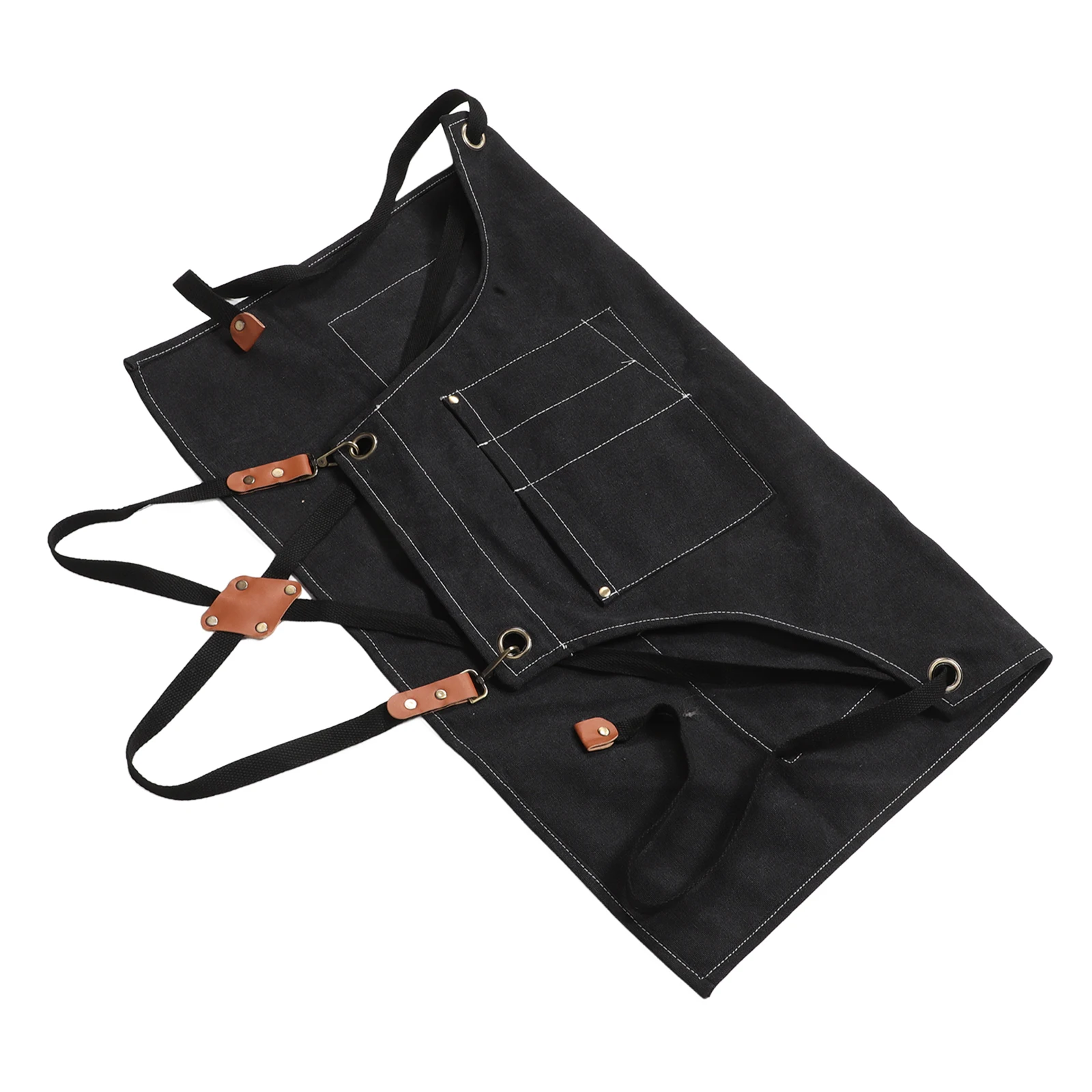 

Woodworking Apron Durable Polyester Cotton Black Multi Pockets Chef Kitchen Cooking Mens Women Tools Workwear Uniform