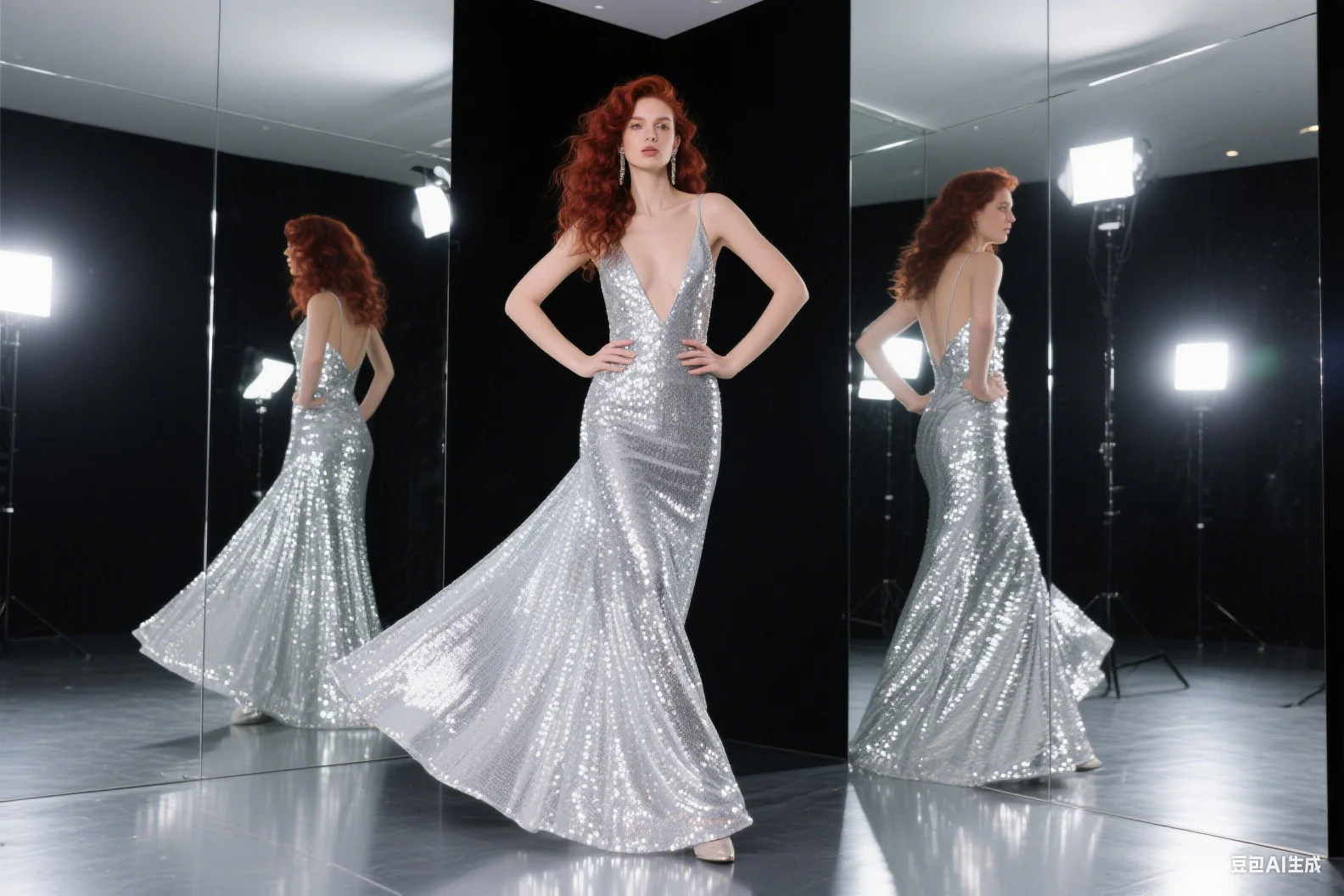 أزياء على شكل حرف a فستان سهرة متألق وتألق على شكل حرف V بدون أكمام ترتر طول الأرض فستان زفاف الضيوف 2025 مخصص مجاني