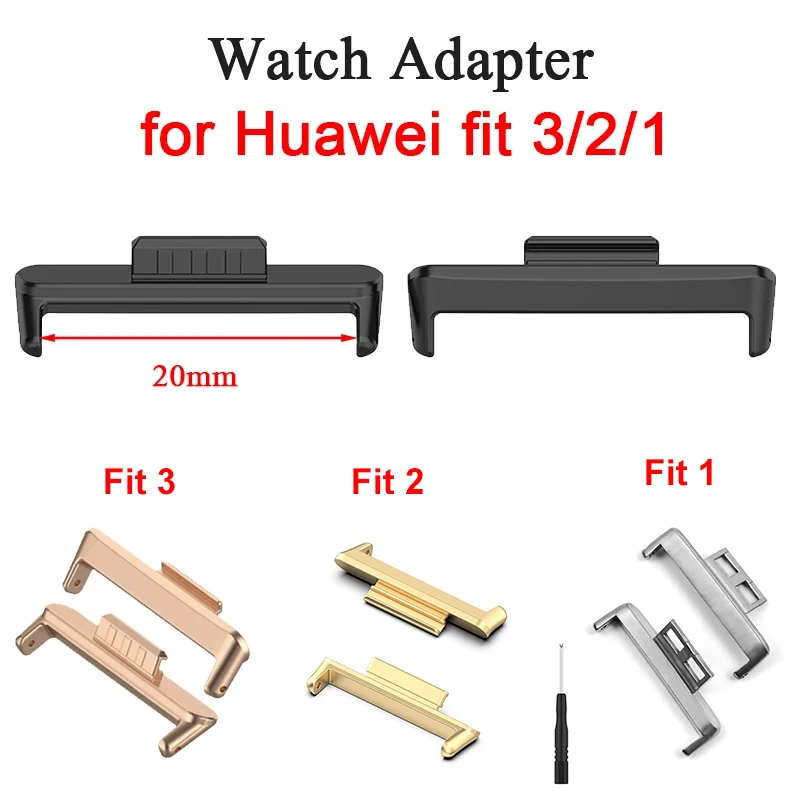 1 ペアアダプタ Huawei 社ウォッチフィット 3 ウォッチコネクタ Huawei 社フィット 2 ストラップブレスレット Huawei 社フィット 20 ミリメートルバンド幅アクセサリー