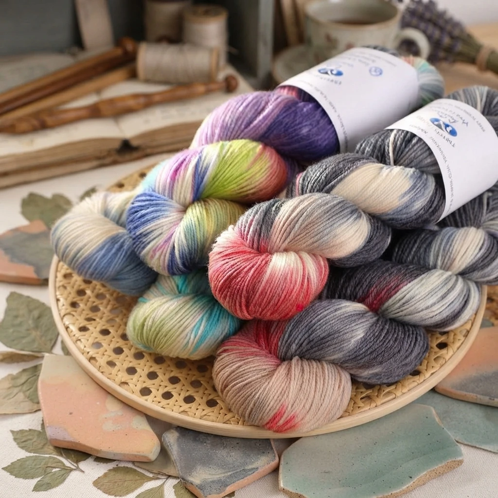 1 Rolle 100g handgefärbtes Merinowollgarn 270M weiches regenbogenfarbenes Strickgarn für Baby-Pullover, Schal, Mütze, handgewebtes Bastelzubehör