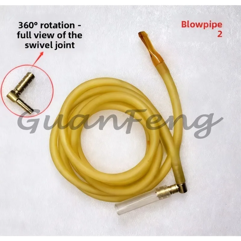 Thermoplastic Glass Blowing Pipe, Lamplighter Blowing Hose for Glass Craft Processing