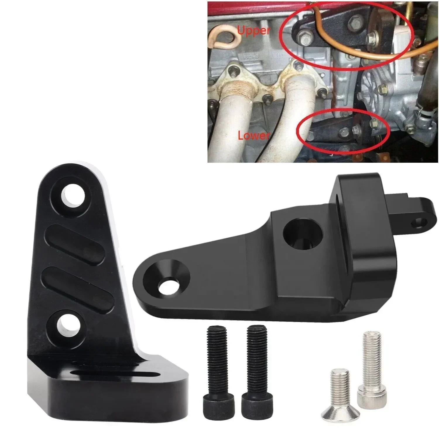 Dolny + górny wspornik wspomagania układu kierowniczego do Honda Civic 1992-2000 B16 GSR P72 serii B części silnika samochodowego wysokiej jakości 6061-T6