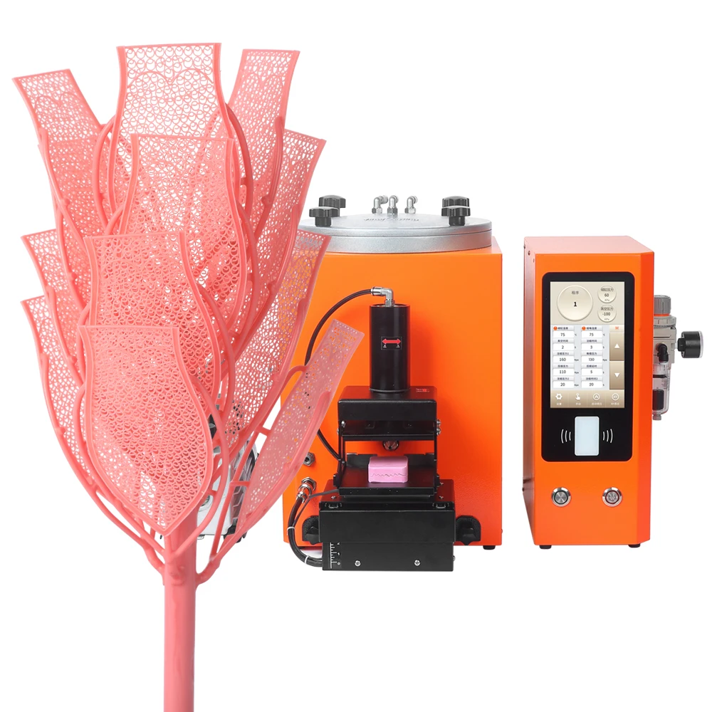 Full automatic RF sensing function vacuum wax injector touch screen for jewelry wax casting