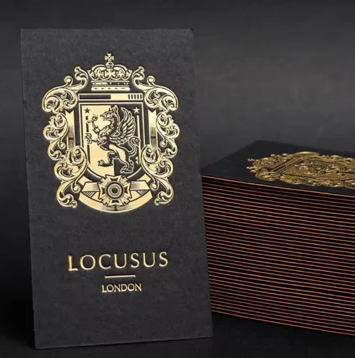 200PCS Customized Design Luxury Black Gold Foil Regenerated Card Printing Paper Business Card