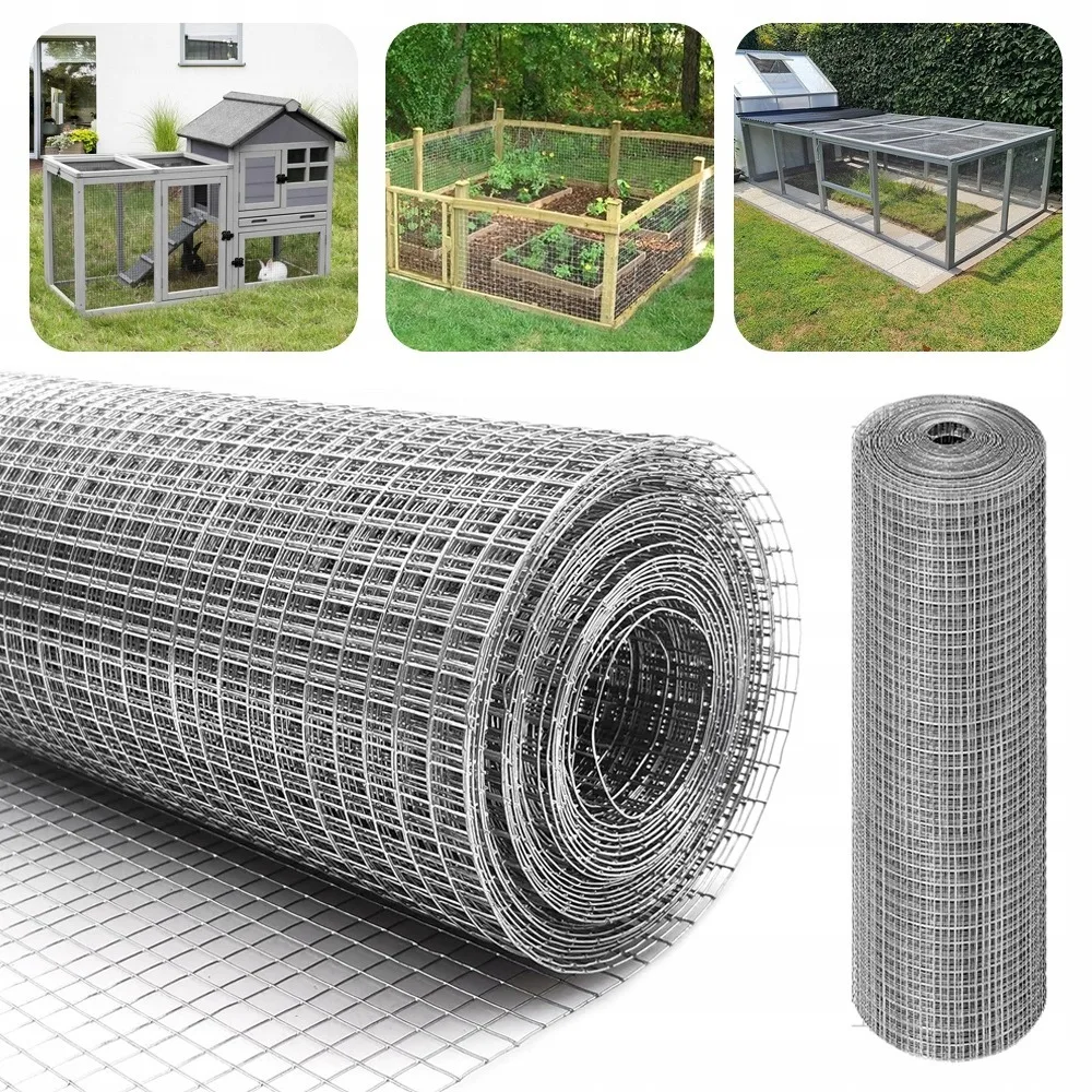 Clôture en treillis métallique pour volière, rouleau de treillis métallique, pour jardin potager, empêche et prévient l'accès des souris, des écureuils et des oiseaux, facile à couper et à installer