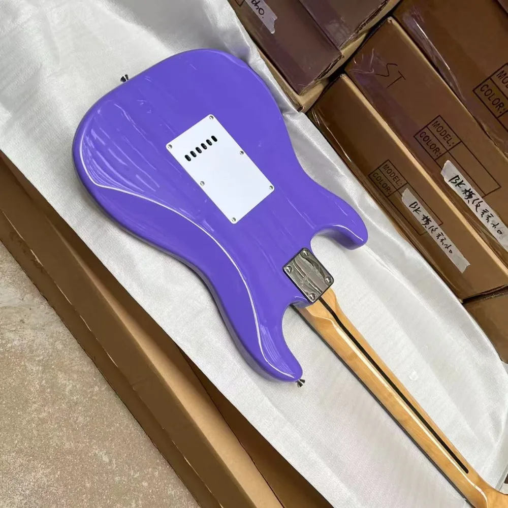 التقاطات جيتار كهربائي أرجواني SSS مع واقيات بيك جاردز بيضاء 6 أوتار للاستوديو الاحترافي بيع كبير شحن مجاني #6