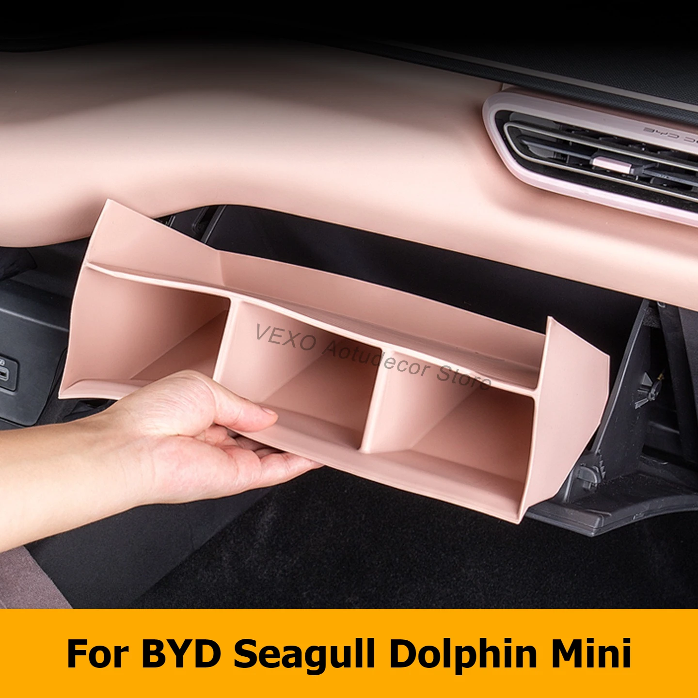 

Для BYD Seagull Dolphin мини-автомобильное пассажирское сиденье, отделение для перчаток, ящик для хранения, силиконовый органайзер для приборной панели, автомобильные аксессуары