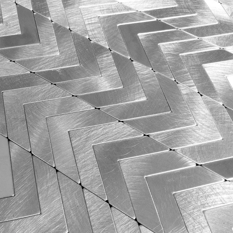1 piece Building materials mosaic aluminum plastic sheet metal modern simple back glue self-adhesive bathroom kitchen bar house