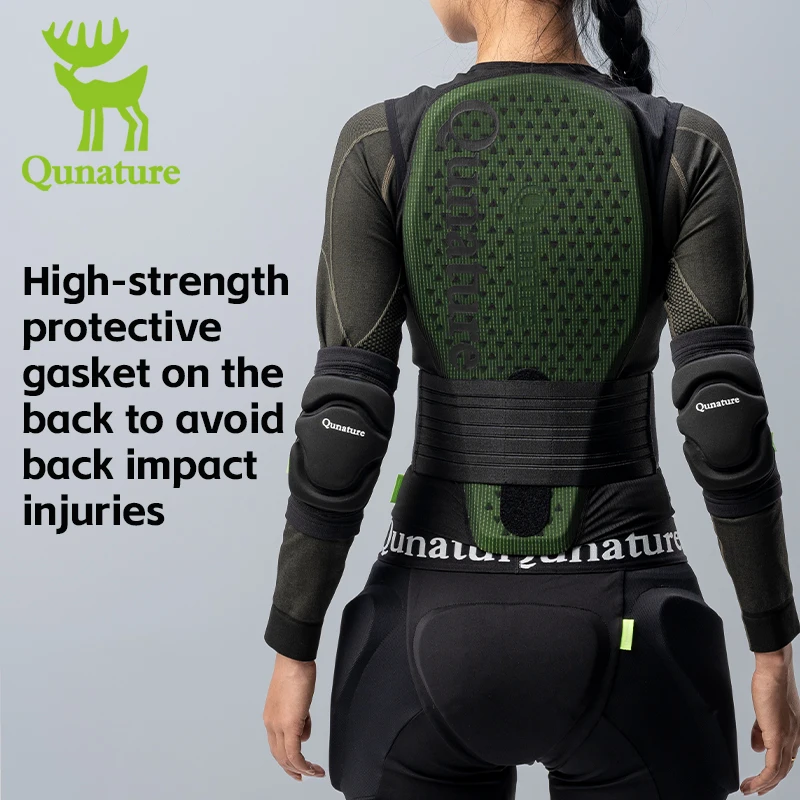 3Pcs/set Ski Protective Vest Armor Jacket Elbow&Knee Pads CE Level 1 Impact Protection Back Protector Snowboard Skiing Outdoor