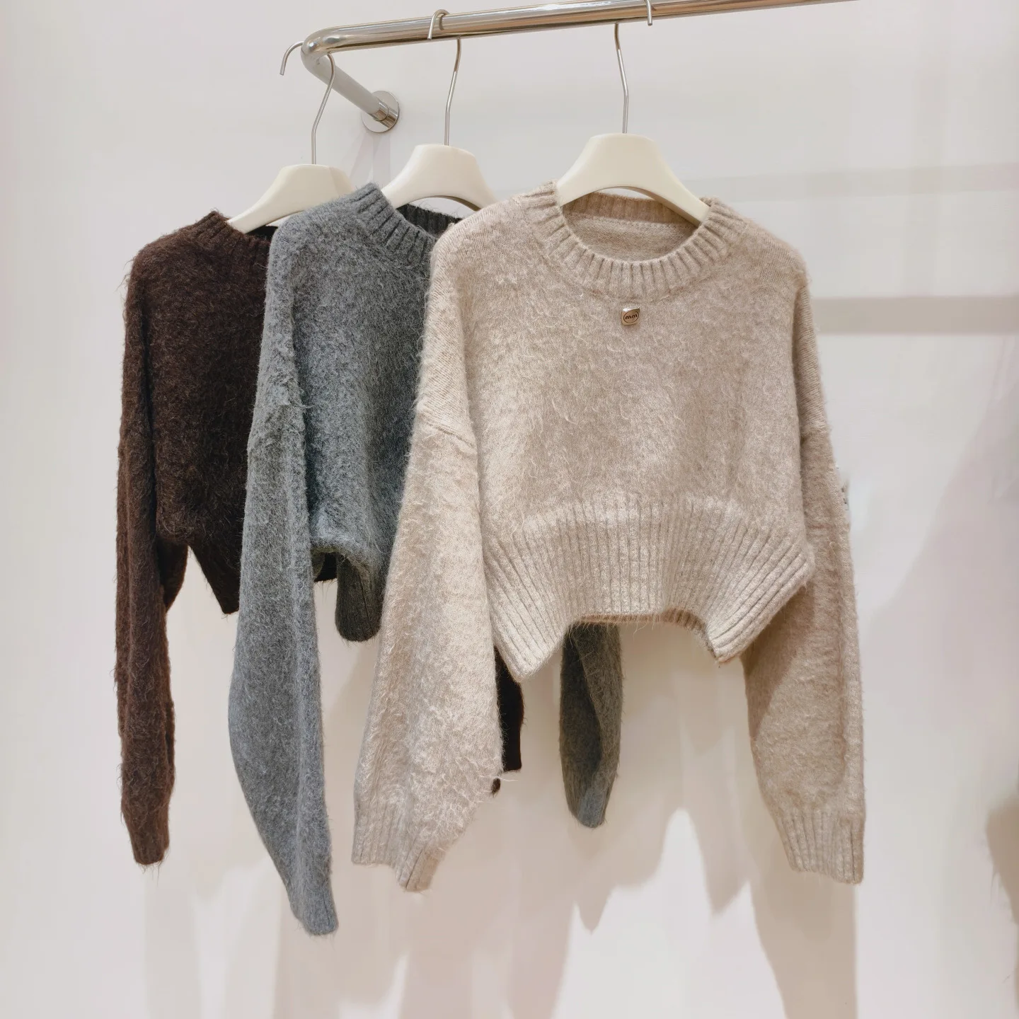 

Женский утолщенный вязаный свитер с длинными рукавами и длинным рукавом, ранняя осень-зима, Новое поступление, мягкие женские весенние свитера