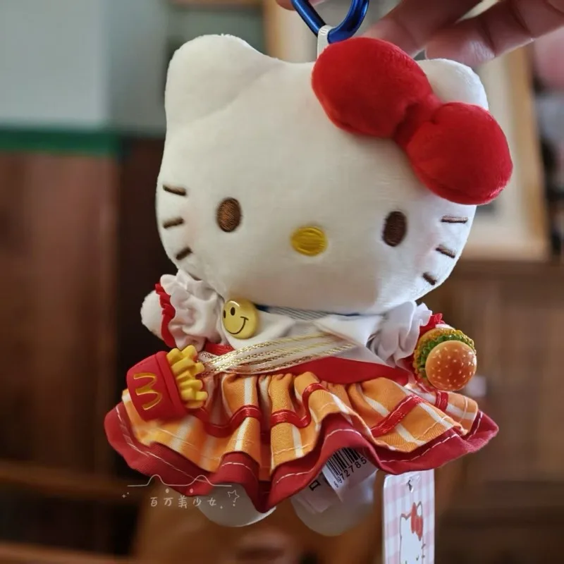 Kawaii مرحبا كيتي سانريو طالب لطيف الكرتون المدرسية قلادة الأطفال ألعاب من نسيج مخملي مفتاح سلسلة الديكور دمية هدية للأطفال #5