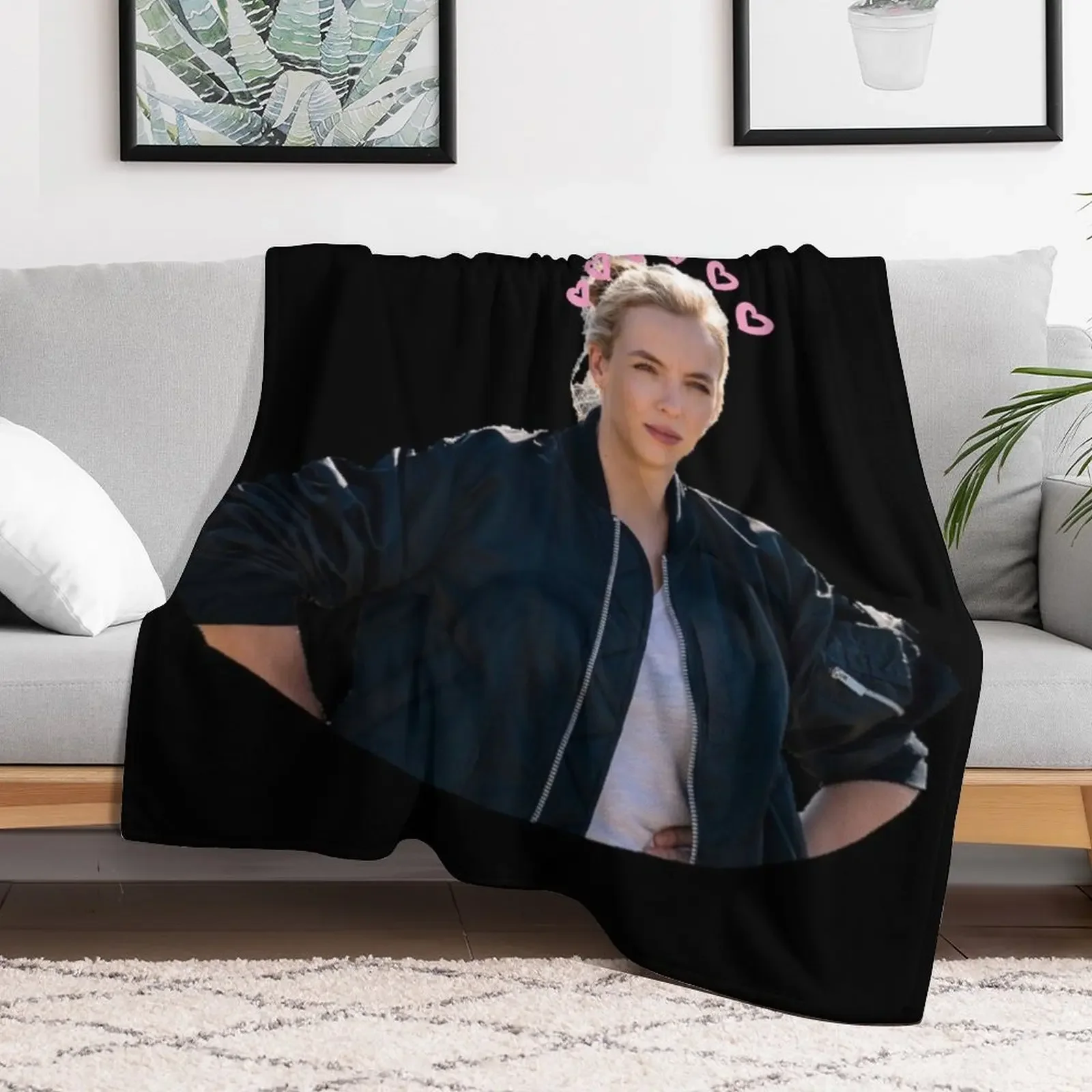Villanelle Killing Eve Throw Blanket Shaggy Furry Soft Blanket for Bedroom Living Room