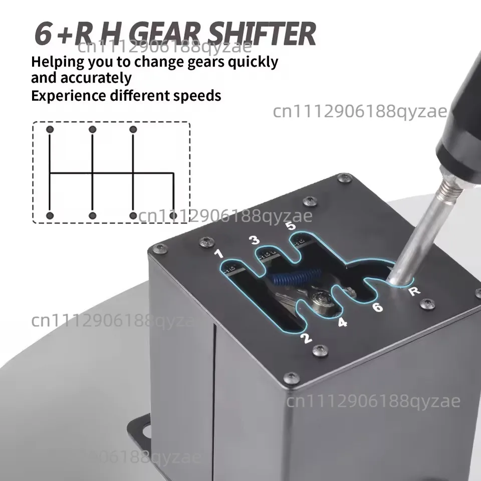 Universal Brake System 16-Position Hall Sensor Usb Handbrake Sim with Shifter 6 + R for Racing Games G25/27/29 T300 T500