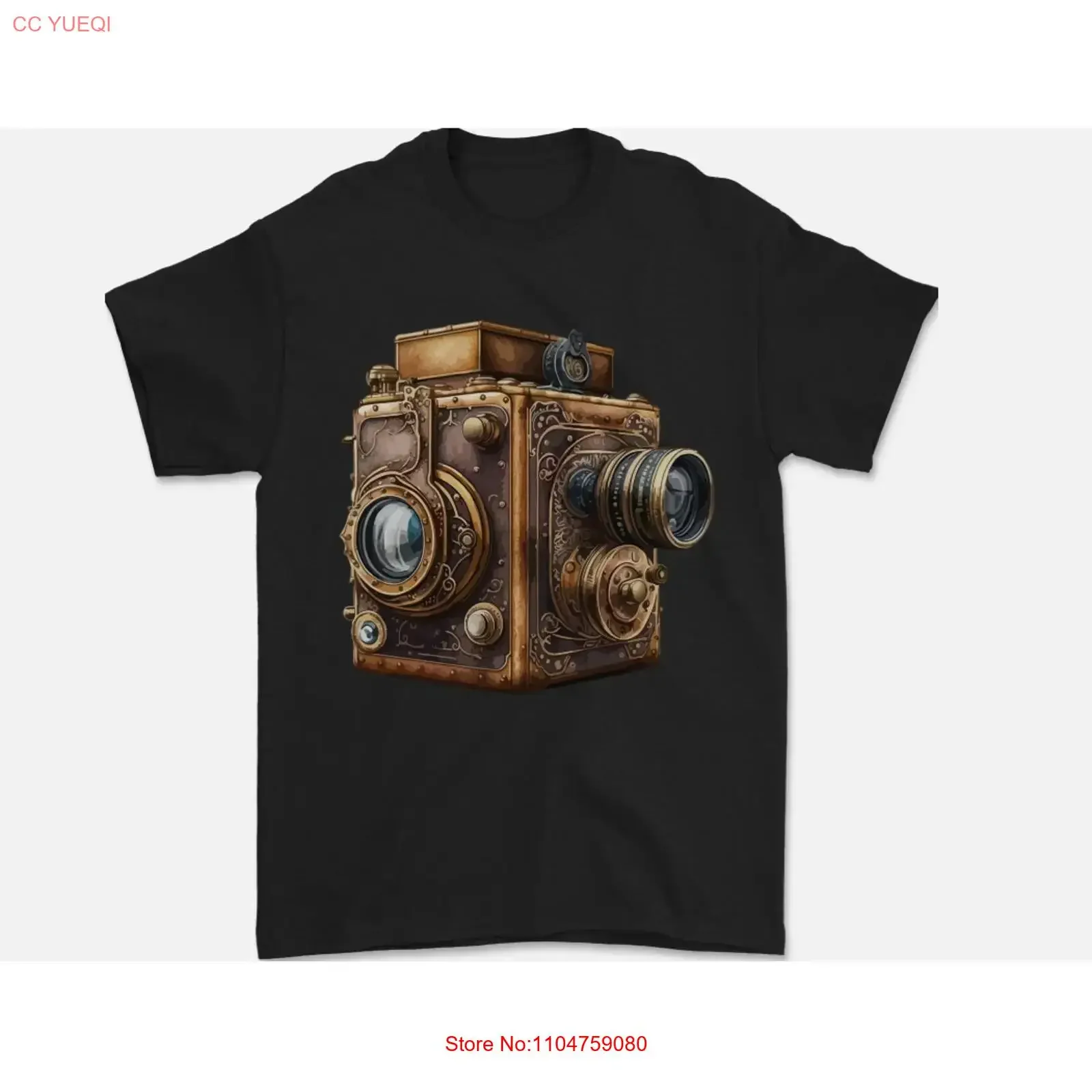 Steampunk Camera Photography Photographer Mens T Shirt 100 Cotton vintage Washed Breathable homme Stretched Unisex Soft