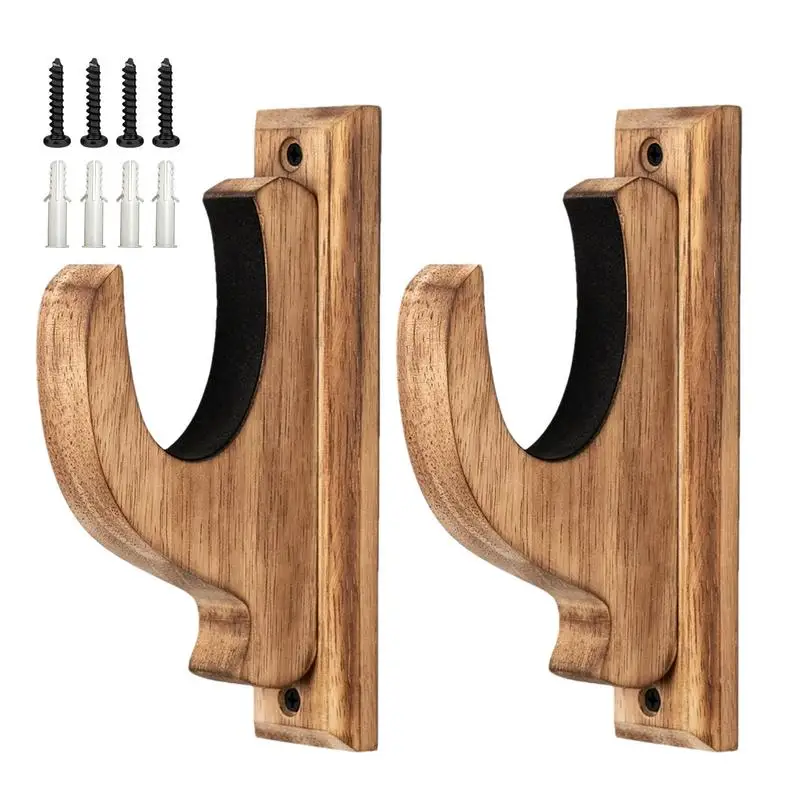 Wand Rack Display For Wall Wall Dumbbell Rack Wooden Wand Display Stand Dumbbell Holder Rack Includes 4 Screws 4 Expansion Tubes