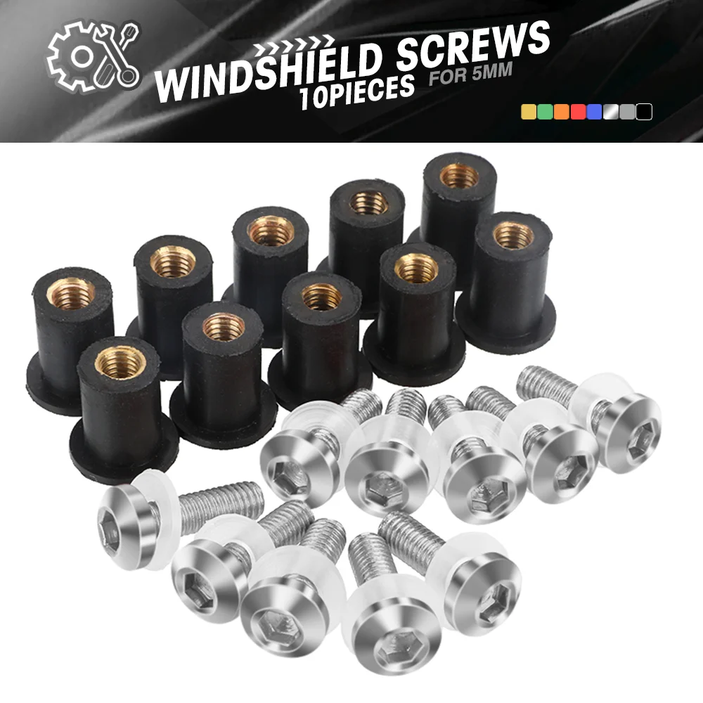 

10 PCS Windscreen Bolt Screw Windshield Screw Bolt Kit For Ducati Scrambler 400/800 MONSTER 695/696/796/797 HYPERMOTARD 1100 EVO