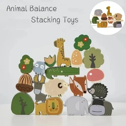 Baby Wooden Toy Animal Stacking Toys Kids Wooden Balance Stacking Montessori Toy Educational Development Learning