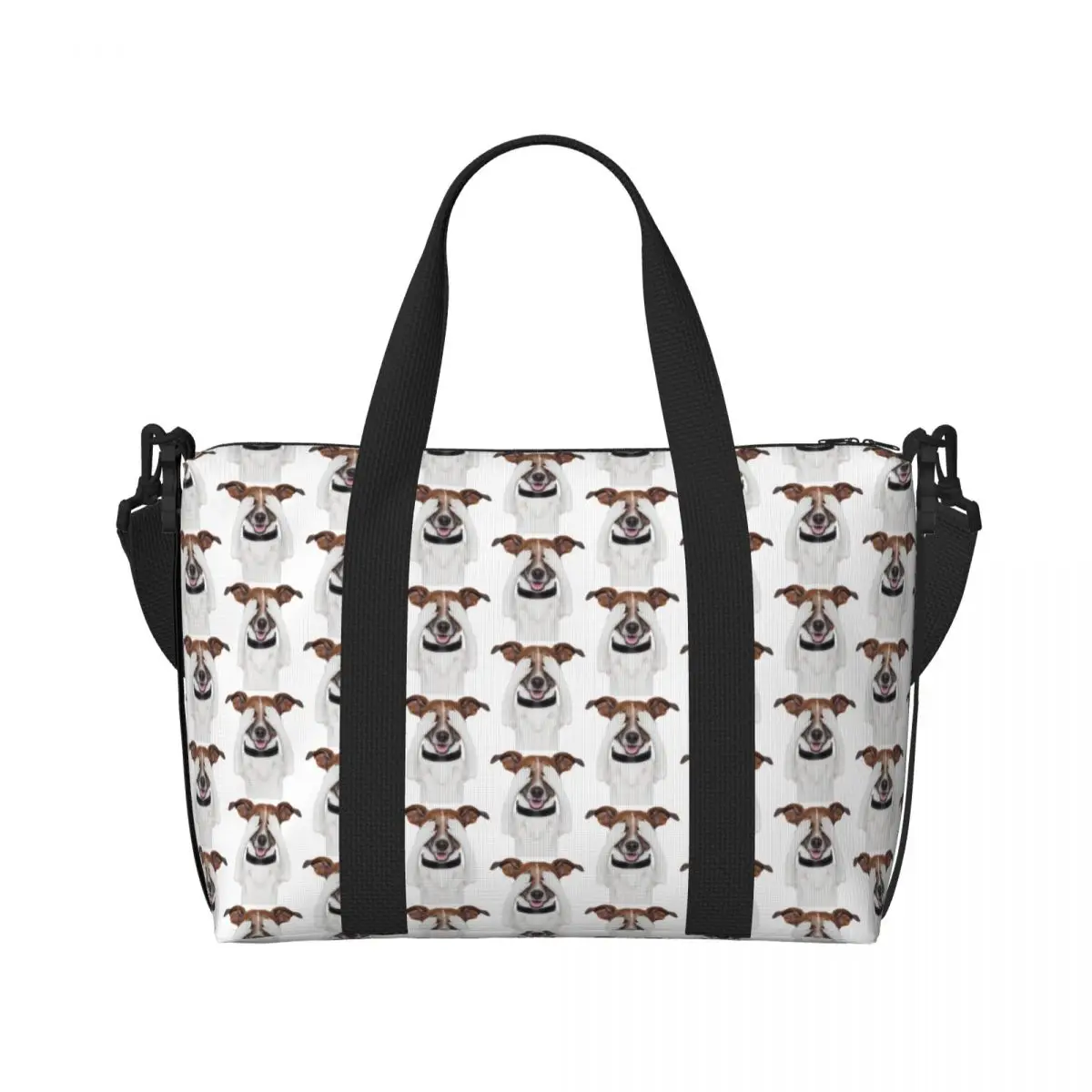 Bolso de mano personalizado lindo Jack Russell Terrier perro Meme mujeres de gran capacidad Animal de compañía gimnasio playa bolsas de viaje