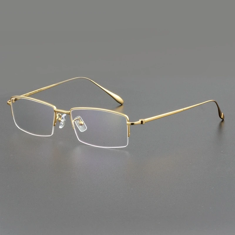 

High-end myopia men, ultra-light glasses frame half-frame business frame, gold rim eye frame with myopia glasses