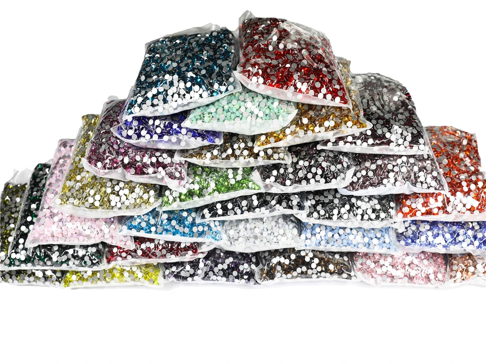 

100Gross Big Bulk Package SS3-SS20 Wholesale Flatback Crystal AB Non hotfix Rhinestones AB Strass for Nail Art Decorations