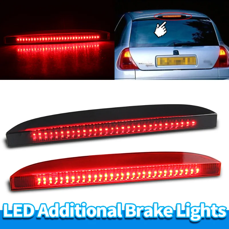 LED 3rd Third Brake Light for Renault Clio II III 1998-2012 Hatchback OEM 7700410753 Red/Smoke Lens High Mount Stop Lamp - Image 2