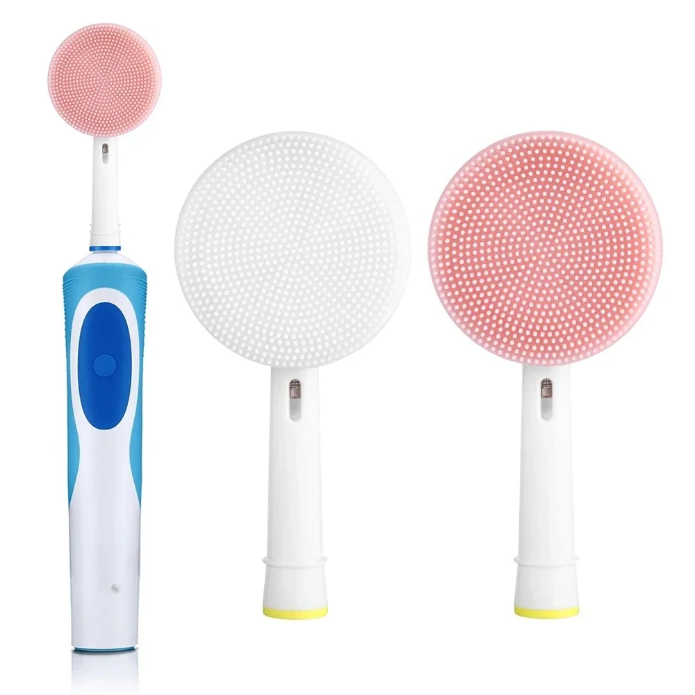 Facial Brush Head For Braun Oral B Vitality Triumph D12 D16 D20 D34 Electric Toothbrush Head Silicone Facial Cleansing Brush