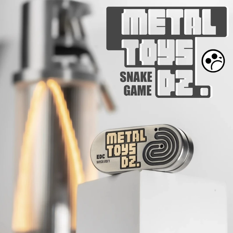 (Pre Sale)Dz.2025 New Greedy Snake TOPB Inlaying Technology Mechanical Metal EDC Fingertip Push Plate Decompression Desktop Toy