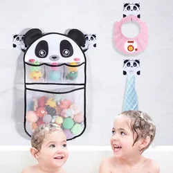 Animal Shower Hanging Basket Cartoon Mesh Bag Bathroom Storage Organizer Holder for Children Baby Bath Water Toy Net Pouch