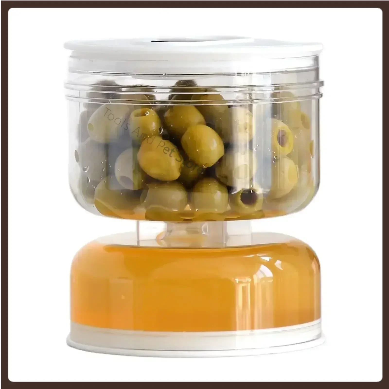 Pickles Jar for Kitchen, Dry and Wet Dispenser, Pickle and Olives, Hourglass Jar, Cucumber Container, Juice Separator Tools, New