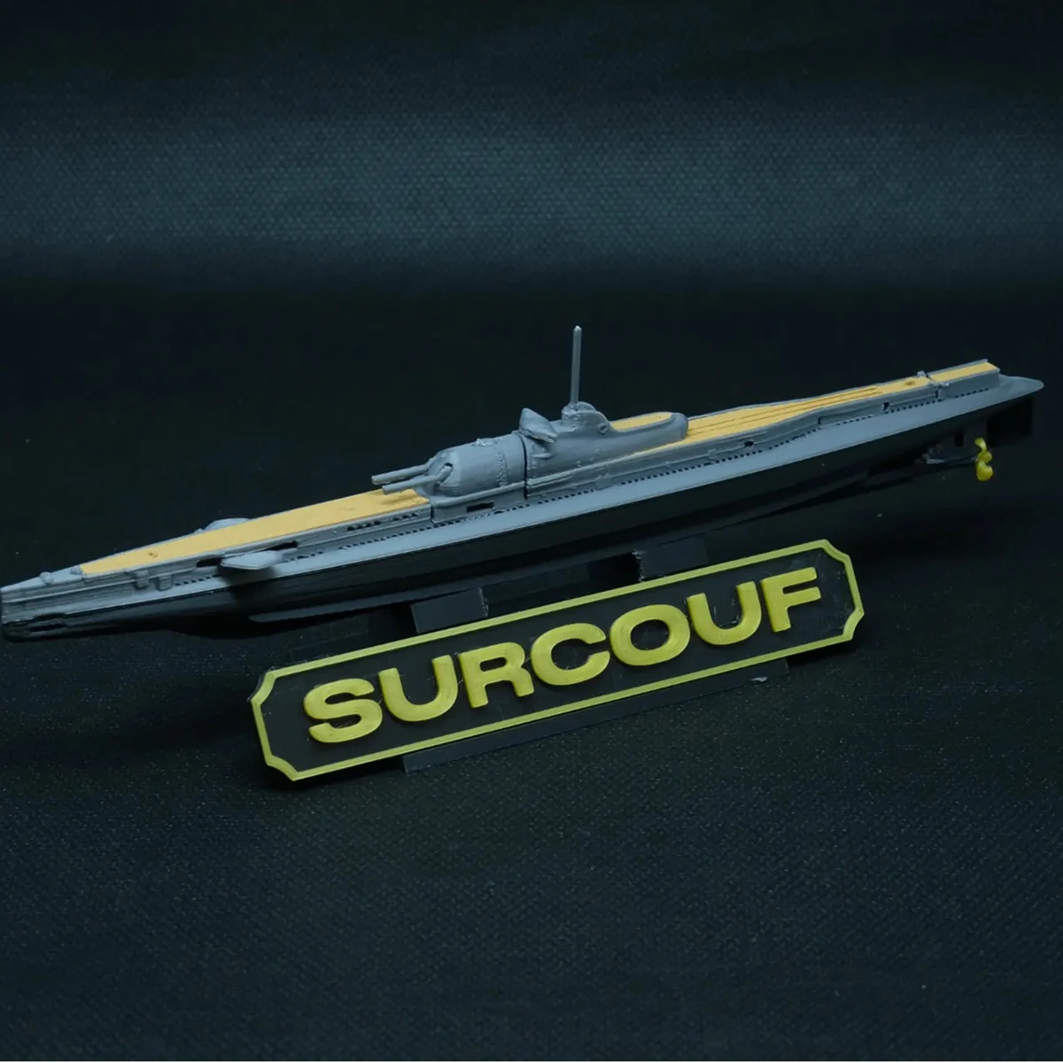 

1/700 RC Ship 17.8cm Surcouf Cruiser Submarine Assembly Model Carefully Crafted 3D Printed Ships Static Model Ship Toy Ornaments